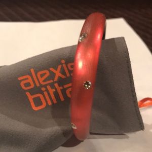 Alexis Bittar Deep Coral Crystal Bangle Bracelet